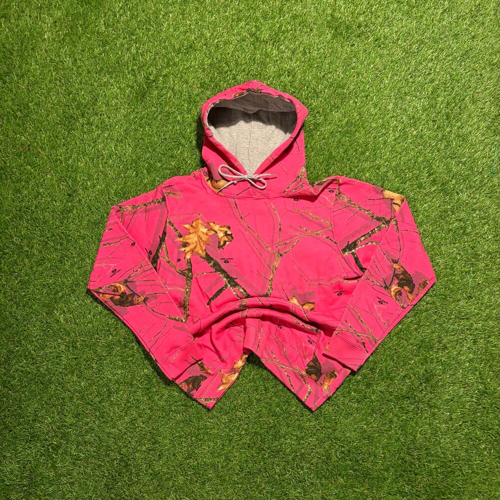 Mossy Oak Pink Camo Hoodie Pullover Hunting Outdoor Sweatshirt Size